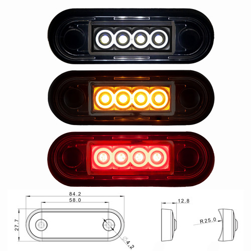 Led umrissleuchte 12v - led, 24v
