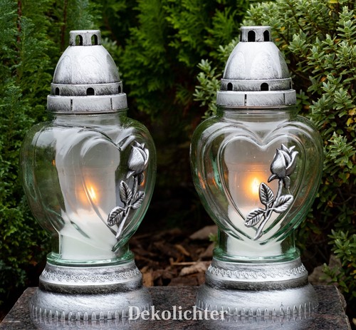 Grablicht 26cm grablaterne - 2x,
