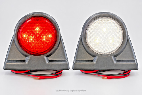 Umrissleuchte 24v rot - 12/24v, rot/weiß